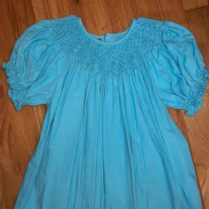 Mom and Me smocked dress w/ pearls girls size 6x